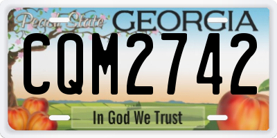 GA license plate CQM2742