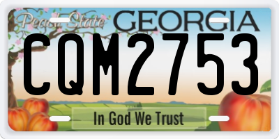GA license plate CQM2753