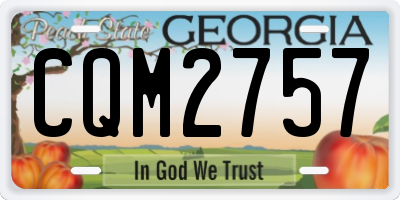 GA license plate CQM2757