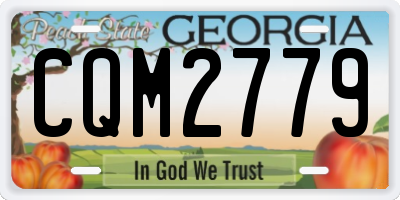 GA license plate CQM2779