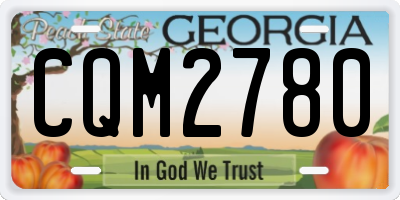 GA license plate CQM2780