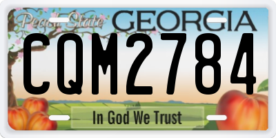 GA license plate CQM2784