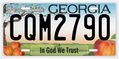 GA license plate CQM2790