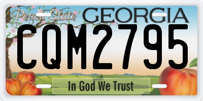 GA license plate CQM2795