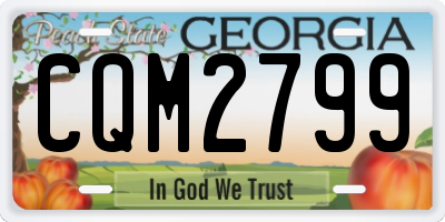GA license plate CQM2799