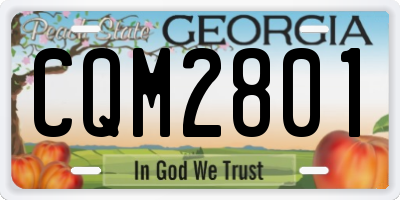 GA license plate CQM2801