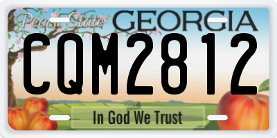 GA license plate CQM2812