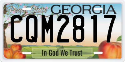 GA license plate CQM2817