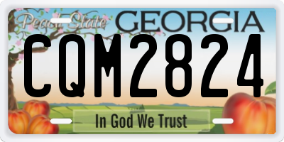 GA license plate CQM2824