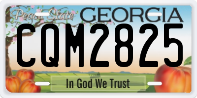 GA license plate CQM2825