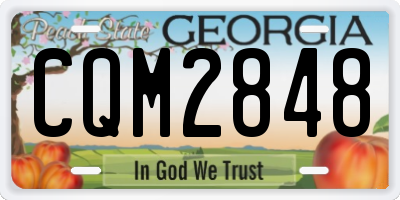 GA license plate CQM2848