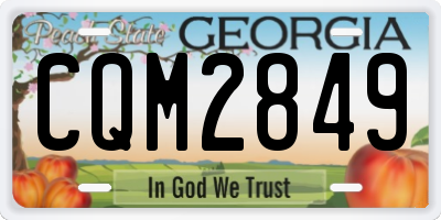 GA license plate CQM2849