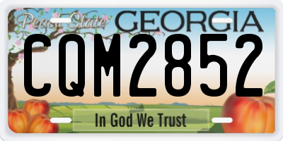 GA license plate CQM2852