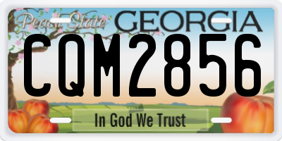 GA license plate CQM2856