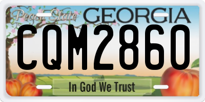 GA license plate CQM2860