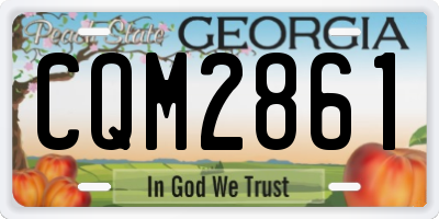 GA license plate CQM2861