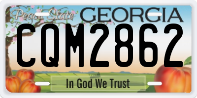 GA license plate CQM2862