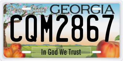 GA license plate CQM2867