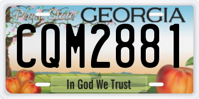 GA license plate CQM2881