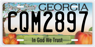 GA license plate CQM2897