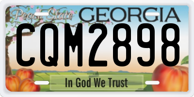 GA license plate CQM2898