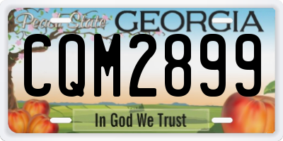 GA license plate CQM2899