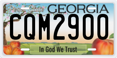 GA license plate CQM2900