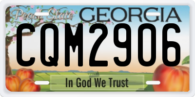 GA license plate CQM2906