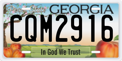 GA license plate CQM2916