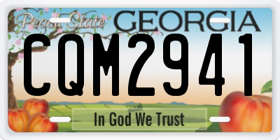 GA license plate CQM2941