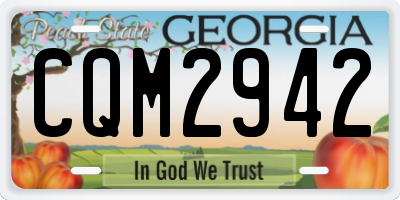 GA license plate CQM2942