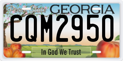 GA license plate CQM2950
