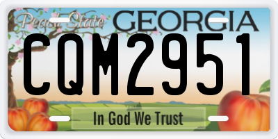 GA license plate CQM2951