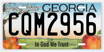 GA license plate CQM2956