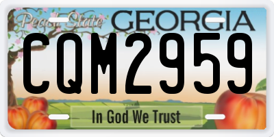 GA license plate CQM2959