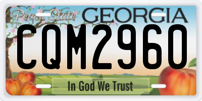 GA license plate CQM2960