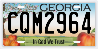 GA license plate CQM2964