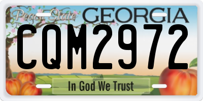 GA license plate CQM2972