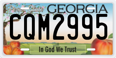 GA license plate CQM2995
