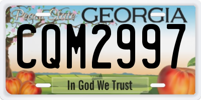 GA license plate CQM2997