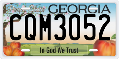 GA license plate CQM3052