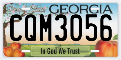 GA license plate CQM3056