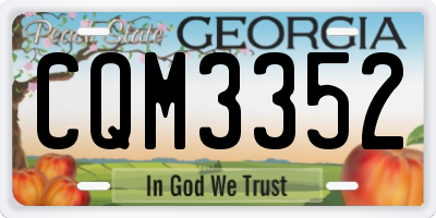 GA license plate CQM3352