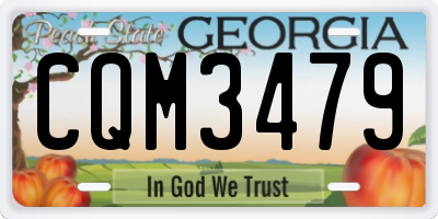 GA license plate CQM3479