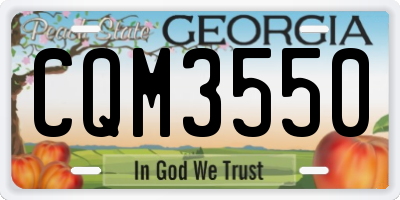 GA license plate CQM3550