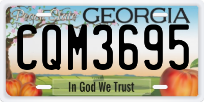 GA license plate CQM3695