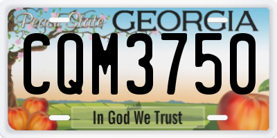 GA license plate CQM3750