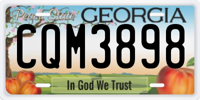 GA license plate CQM3898