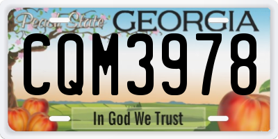 GA license plate CQM3978