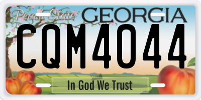 GA license plate CQM4044
